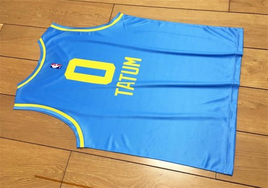 0 Jayson Tatum 2018 Rookie of the Year USA Blue Jersey